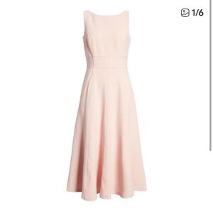 Eliza J Dress Bateau neck fit & flare pink size 6